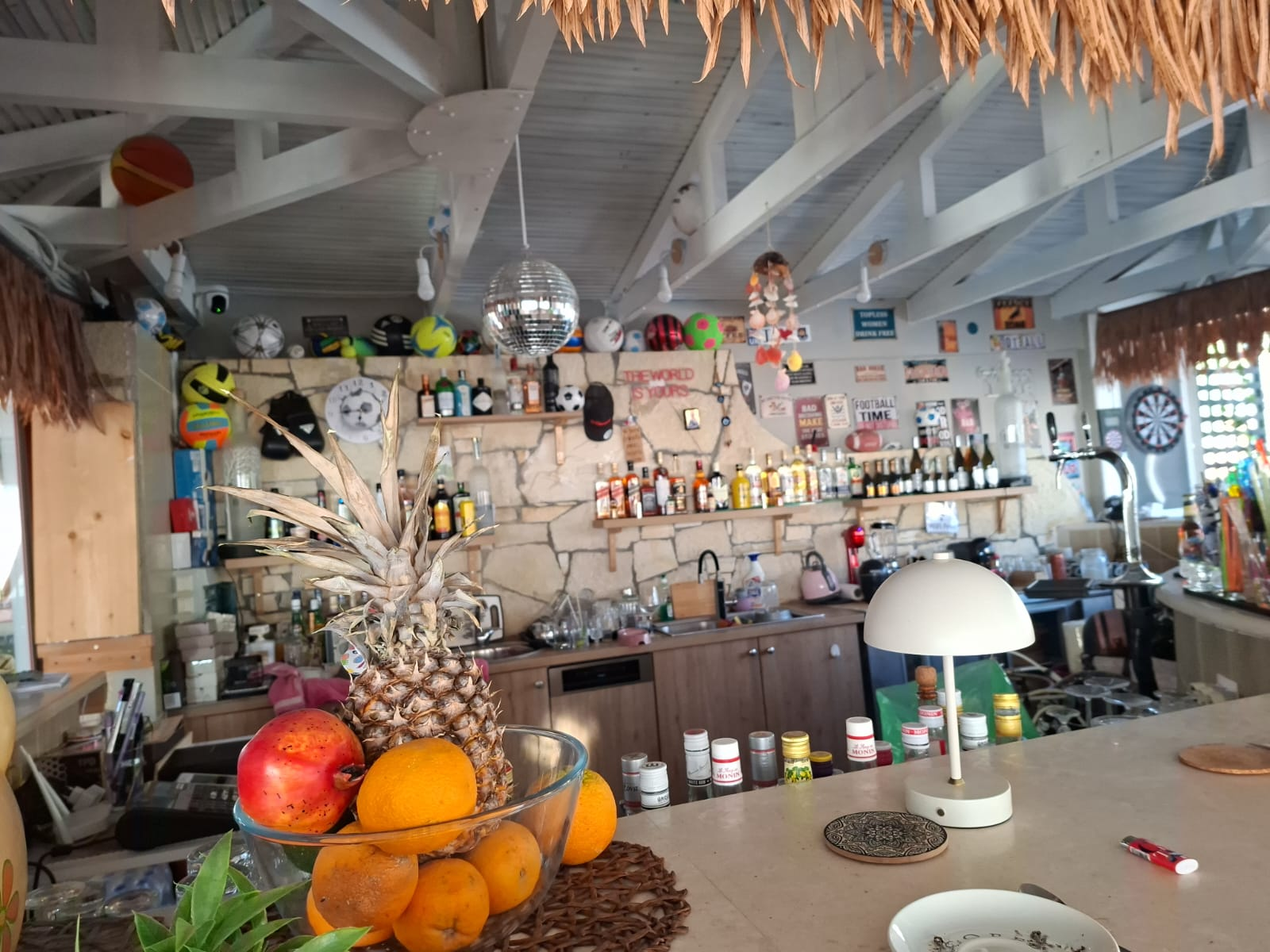 Cocktail bar with fresh fruit and premium spirits at TE.BRA